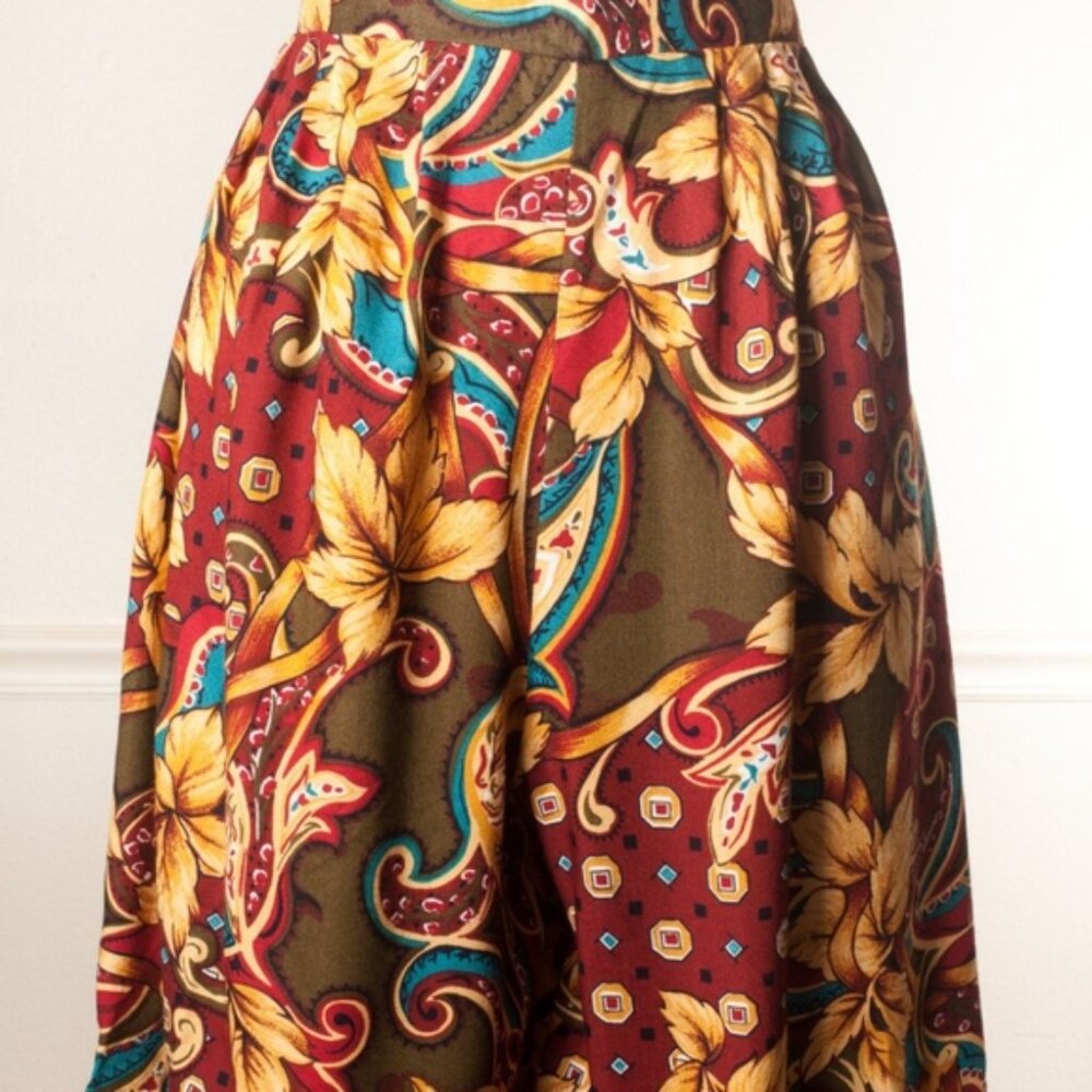 Vintage High Waist Paisley Floral Print Festival Boho Cotton Shorts Lot - Picture 4 of 13